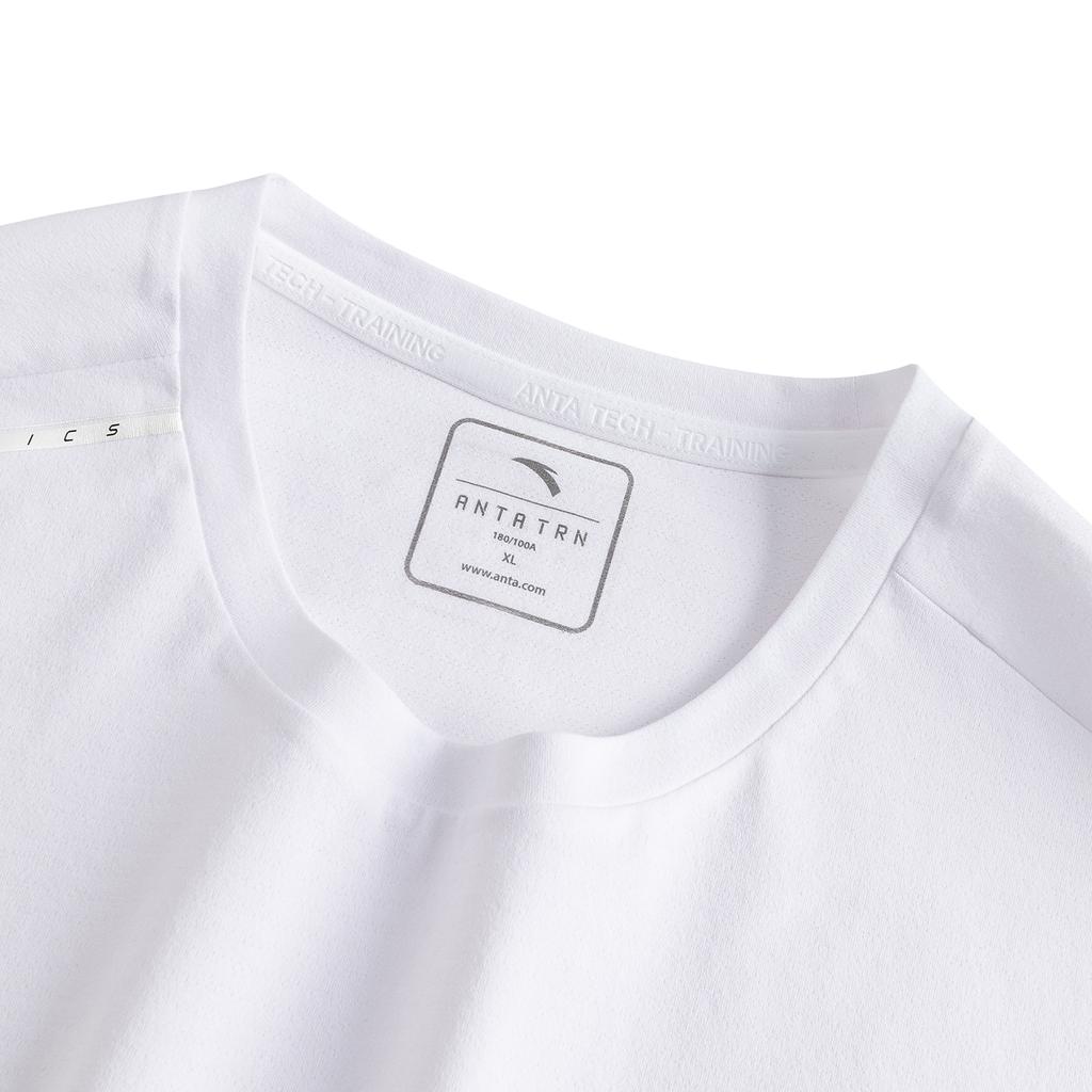 ANTA T Shirts Men's Pure White 2 Crew Neck 952627106-2
