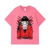 275 GSM Washed T-shirts 100% Cotton One Piece V26 Luffy Wano Print Unisex Heavy Cotton T Shirt