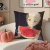 Anime The Summer Hikaru Died Cushion Cover Pillowcase Short Plush Invisible zipper Room Sofa Cushion Cover