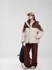 Girls' Fashionable Patchwork Hooded Down Jacket - Thick, Loose Winter Coat