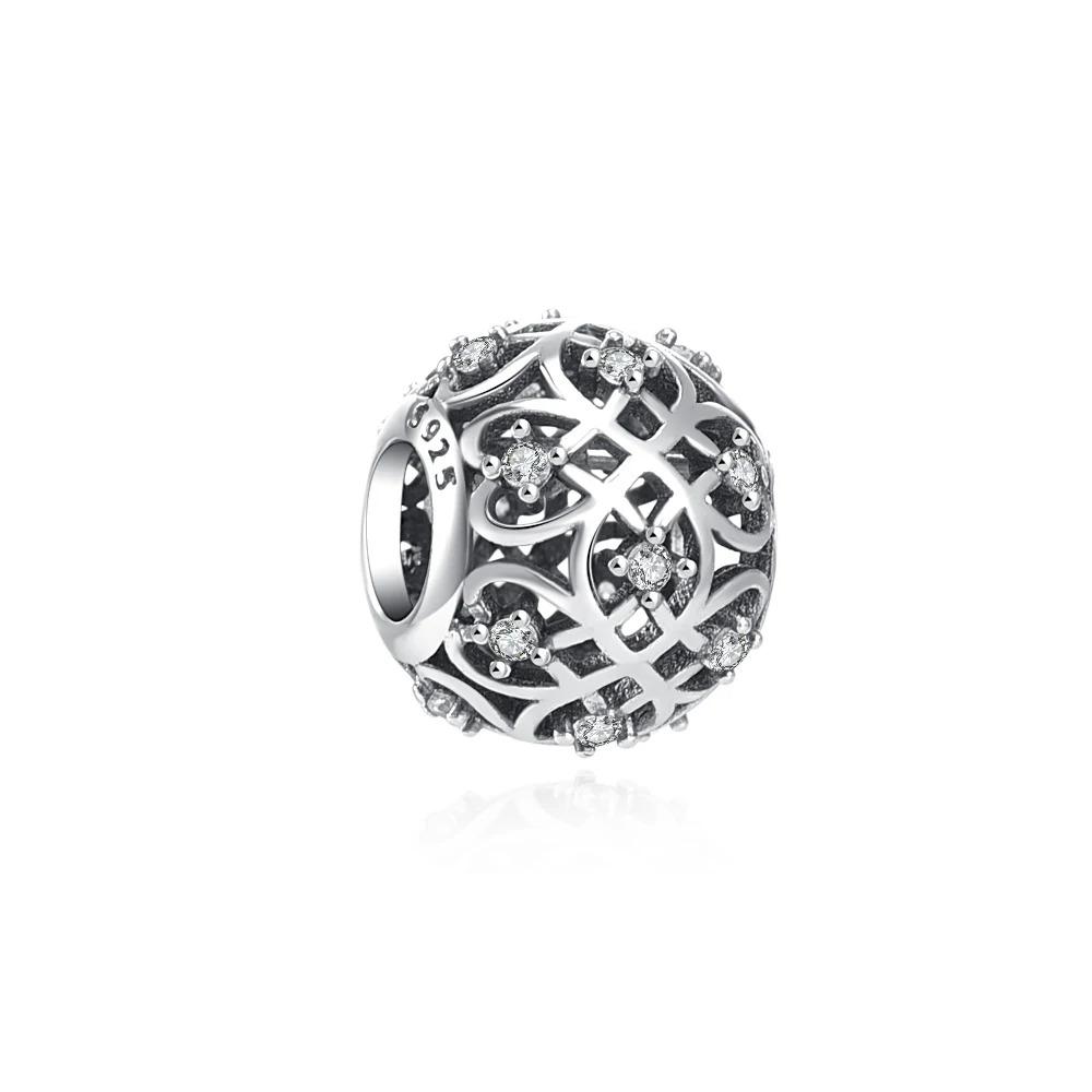 925 Silver Hollowed Out Pendant for Women Fashion Jewelry Gift Fit Bracelet Necklace Charms