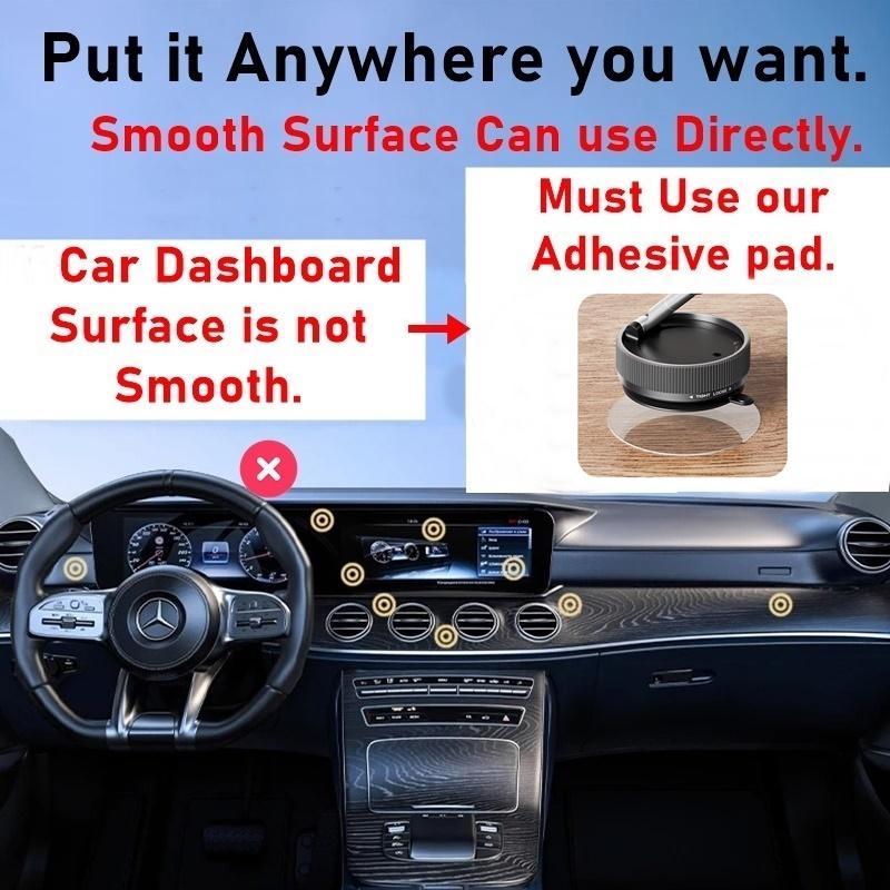 Upgraded Vacuum Suction Cup Car Phone Holder 360 Rotation Strong Magnetic Foldable Stand