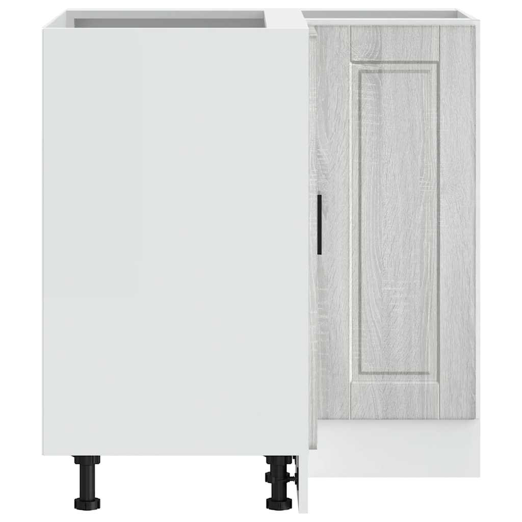 Porto Corner Kitchen Base Cabinet Gray Sonoma Wood Based Material