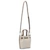 Michael Kors MK Carson Metall-Logo Verstellbarer Abnehmbarer Schultergurt Kunstleder Umhängetasche Kleine Damenhandtaschen 35S5G2ZC5B-VANILLA