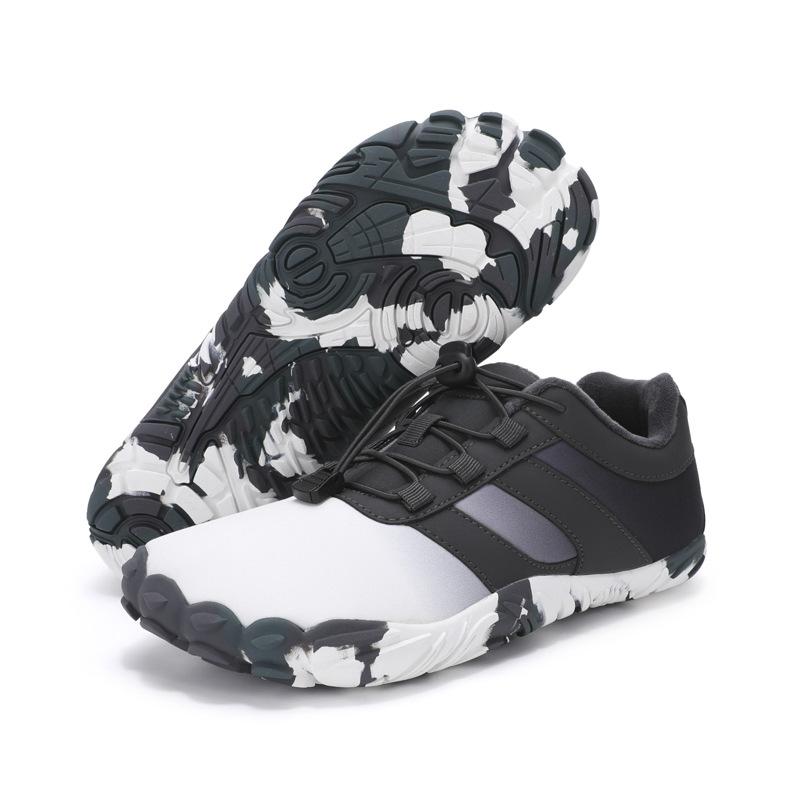 Winter new five-finger warm velvet cotton shoes outdoor sports running light cycling shoes couple shoes