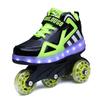 New Skates Led Charging Switch Single and Double Row Walking Wheel Deformation Shoes for Children