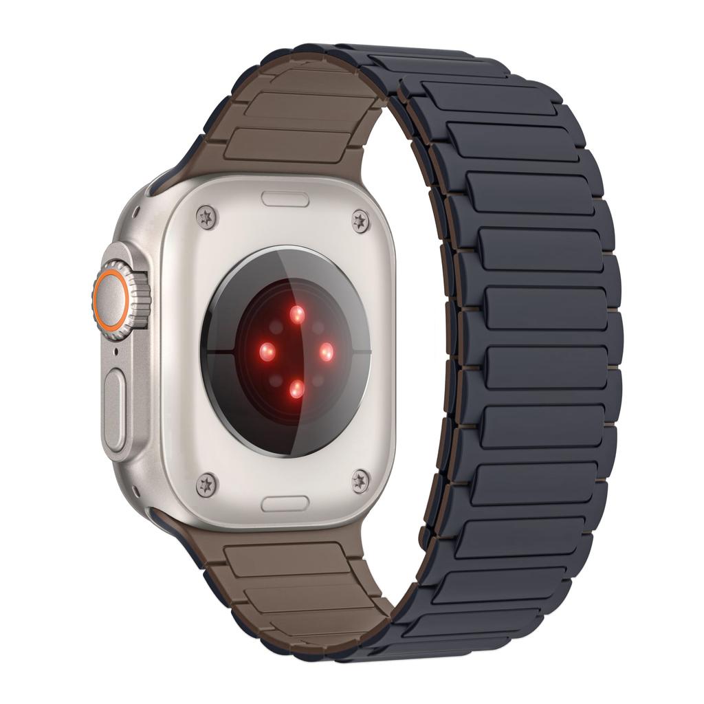 Magnetic Silicone Strap for Apple Watch Bands ultra 2 3 49mm 44mm 40mm 45mm 41mm 46mm correa Bracelet iWatch Series 11 10 9 8 Se