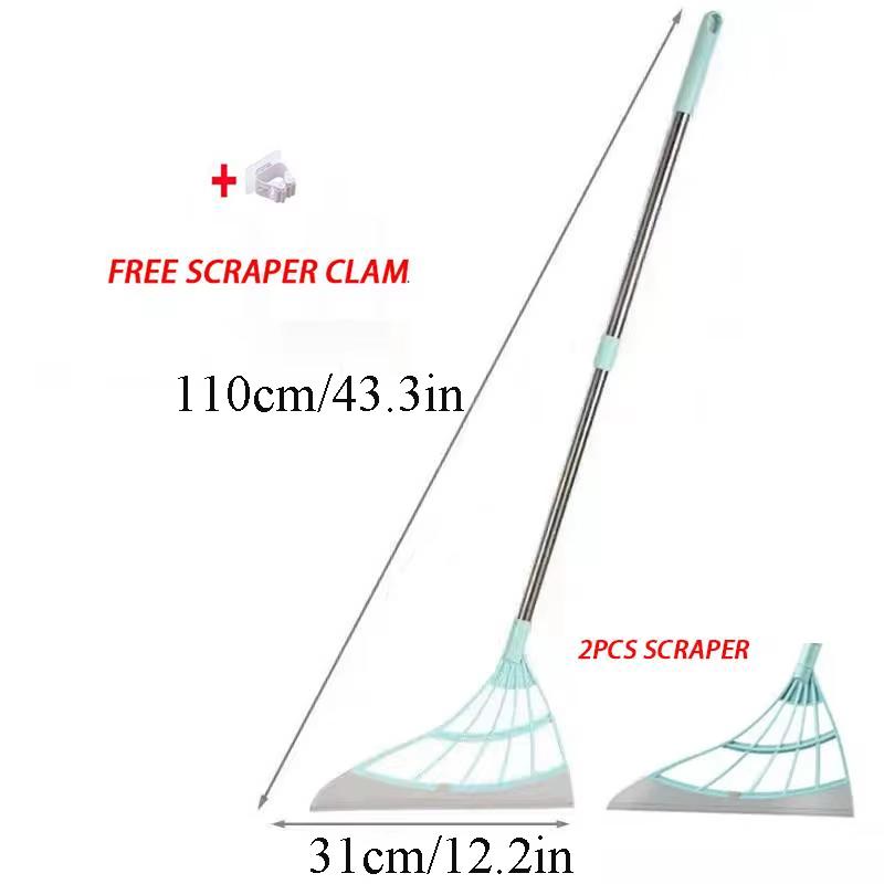 Silicone Broom Wiper Squeegee Long Handle Window Washing Mop Household Floor Glass Magic Scraper Hand-push Mirror Cleaning Tools