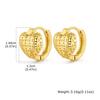 Xiaomi Vnox Minimalist Hollowed Out Heart Hoop Earring Pendant Necklace Classic Gold Plated Bridal Wedding Jewelry
