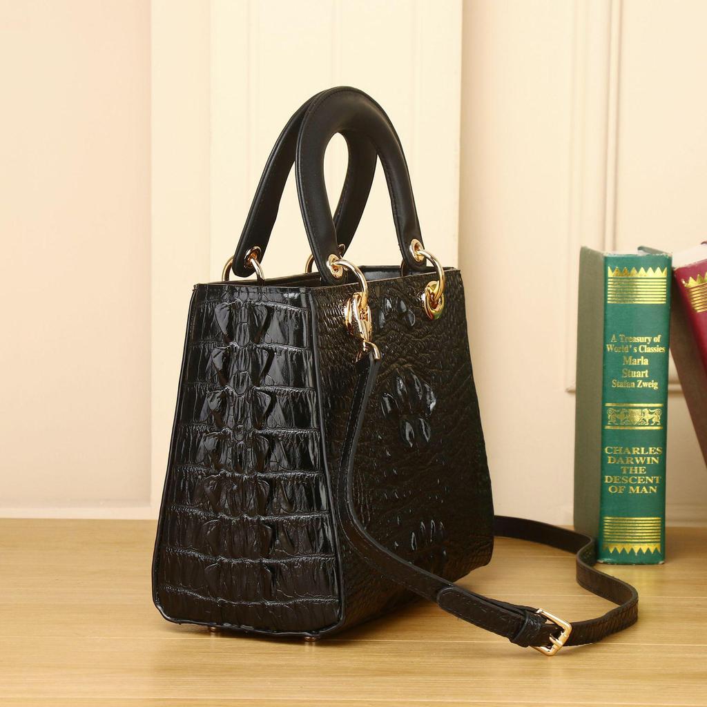 Crocodile Print High-End Women's Handbag and Crossbody Bag