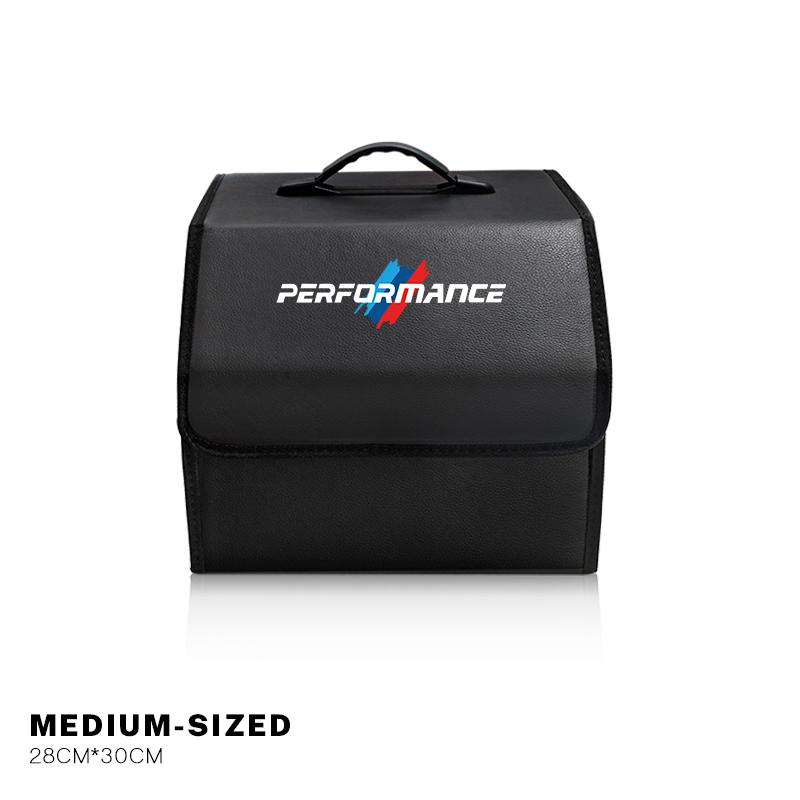 CDKO4 Leather Car Trunk Collapsible Organizer Foldable Storage Box For BMW X1 X2 X3 X5 X4 X6 X7 G30 G20 G32 G11 G12 F40 F30 Stickers