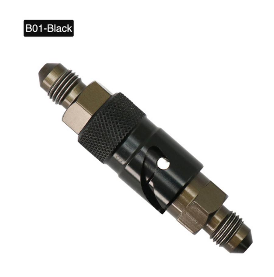 3AN CNC Black Aluminum Quick Release Dry Brake Line Coupling Fitting Universal