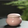 4pcs/lot Ceramic Mini Tea Cans Sealed Cans of Fragrant Powder Ceramic Pill Cans Pearl Powder Portable Travel Storage Tank