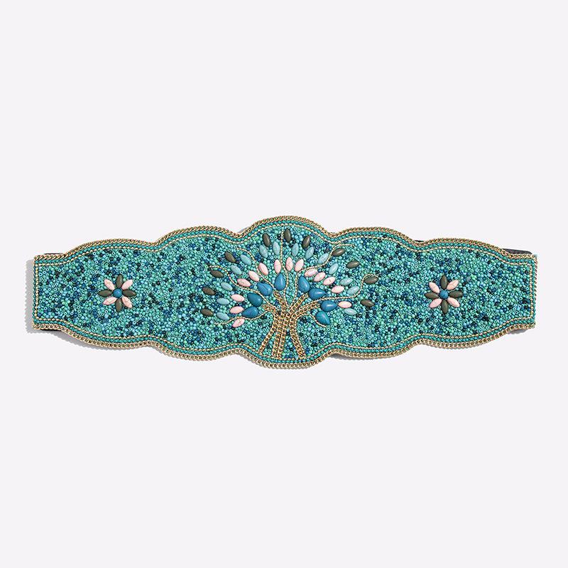 New Ladies Heavy Industries Bohemian Tropical Fireworks Pattern Elastic Waist Cover Ethnic Style Travel Photo Elastic Snap Buckle