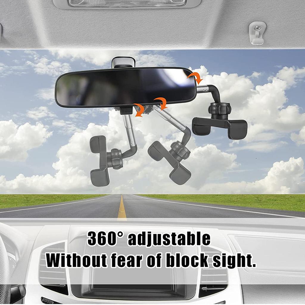 360 Rearview Mirror Phone Holder Universal Car Phone Holder Car Rearview Mirror Mount Phone And GPS Holder Car Phone Stent
