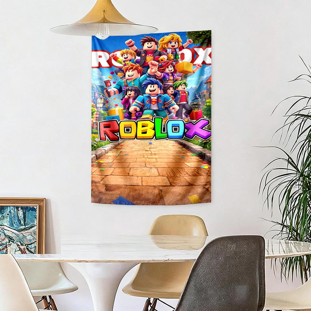 Roblox Vægdekoration Vægtæppe Kunst Til Kæledyrs Mindesmærke Fødselsdag Bryllupsfest Baggrund Familiegave