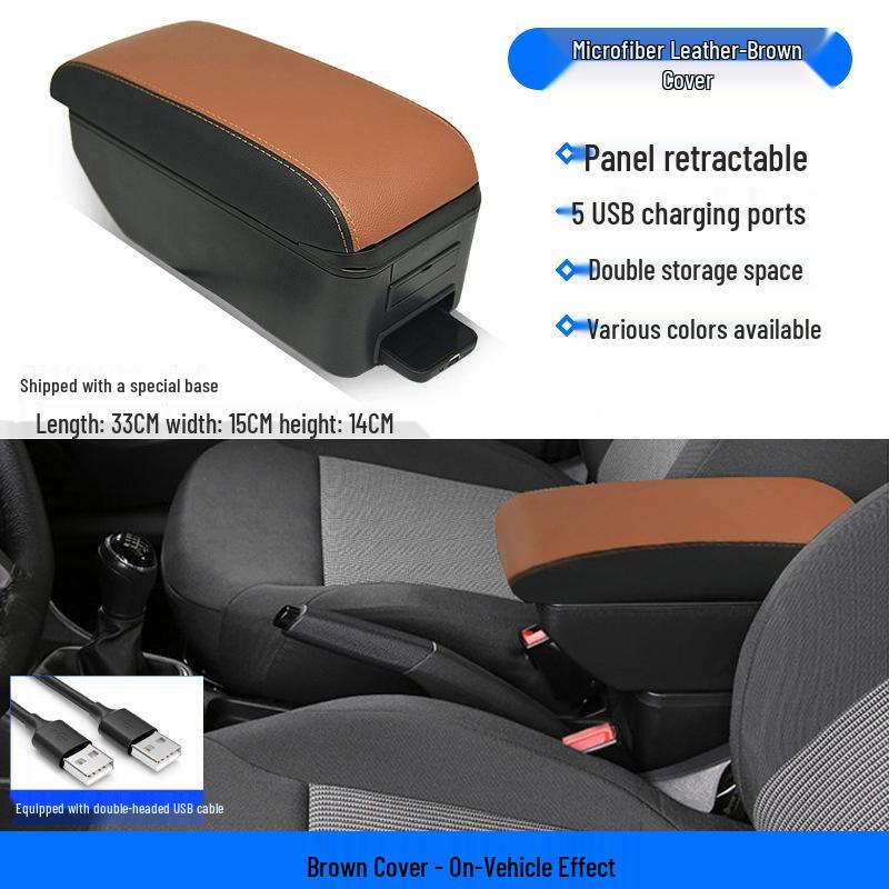 Peugeot 307 Armrest: No-Drill Vehicle-Specific Storage Box Accessory