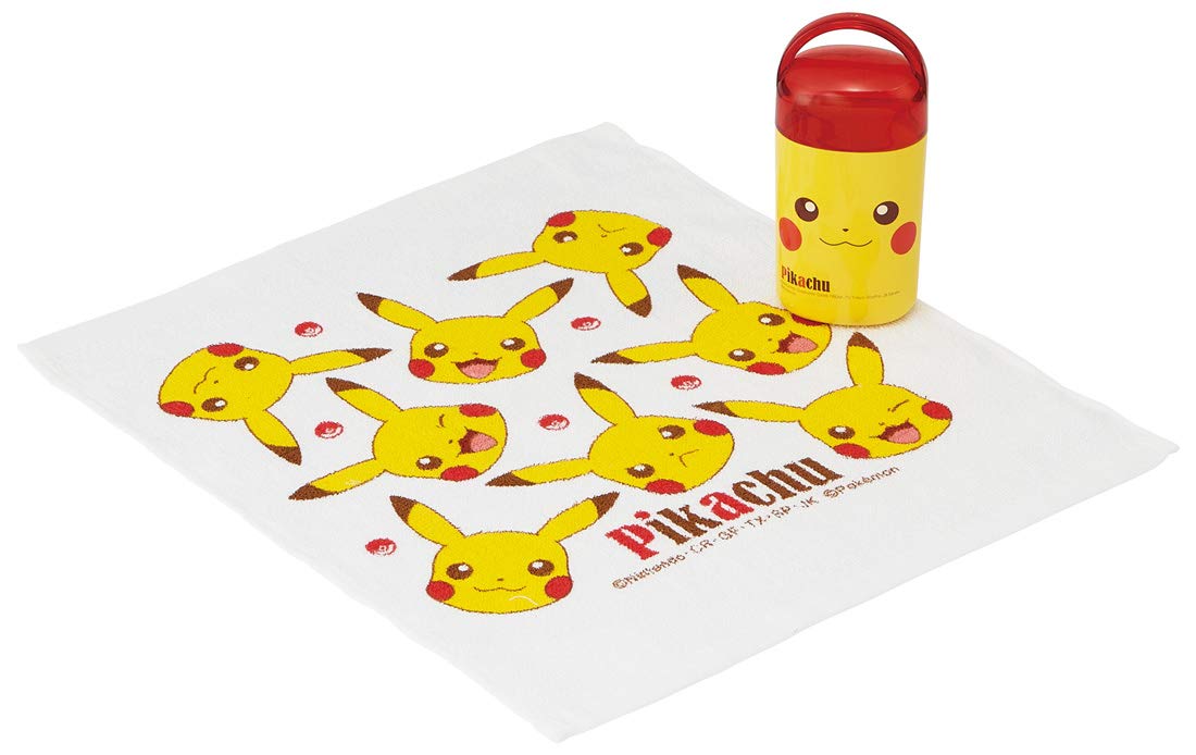 

Skater Hand Towel Set with Pikachu Face 21 32 x Case, Pokémon Design, 30.5cm, OA5-A