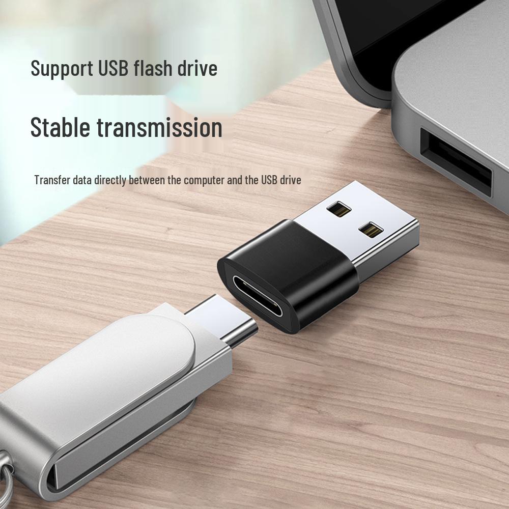 USB Male To Type-C Female OTG Adapter: Supports PD Fast Charging & Data Transfer