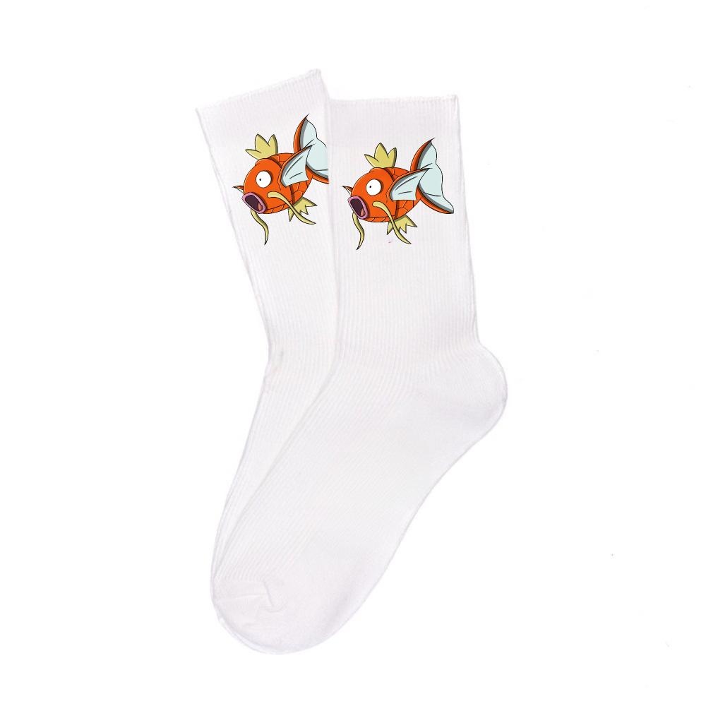 Cartoon White Cotton Socks Unisex Breathable Sports Socks Anime Collectibles Cute Trendy Fashion Unique Birthday Gifts
