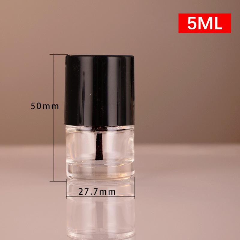 

Бутылочка для лака для ногтей 5/8/10/15 мл, расфасованная по объему, пустая бутылочка для геля для ногтей с кисточкой, стеклянная пустая бутылочка для смешивания, контейнер для подкрашивания 5ml чёрный
