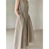 Summer 2 Pieces Women's Dress Suits Turn-down Short Jacket and Solid Casual Tank Dress Sets Outfits  Spring