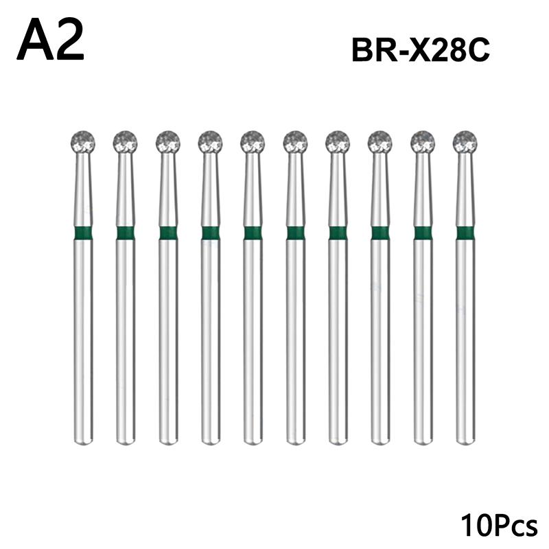 10Pcs/Box Dental Diamond Burs High Speed Handpiece 25Mm Dentist Tool Wear Resistant Lengthening Dentistry Fillings Palatal