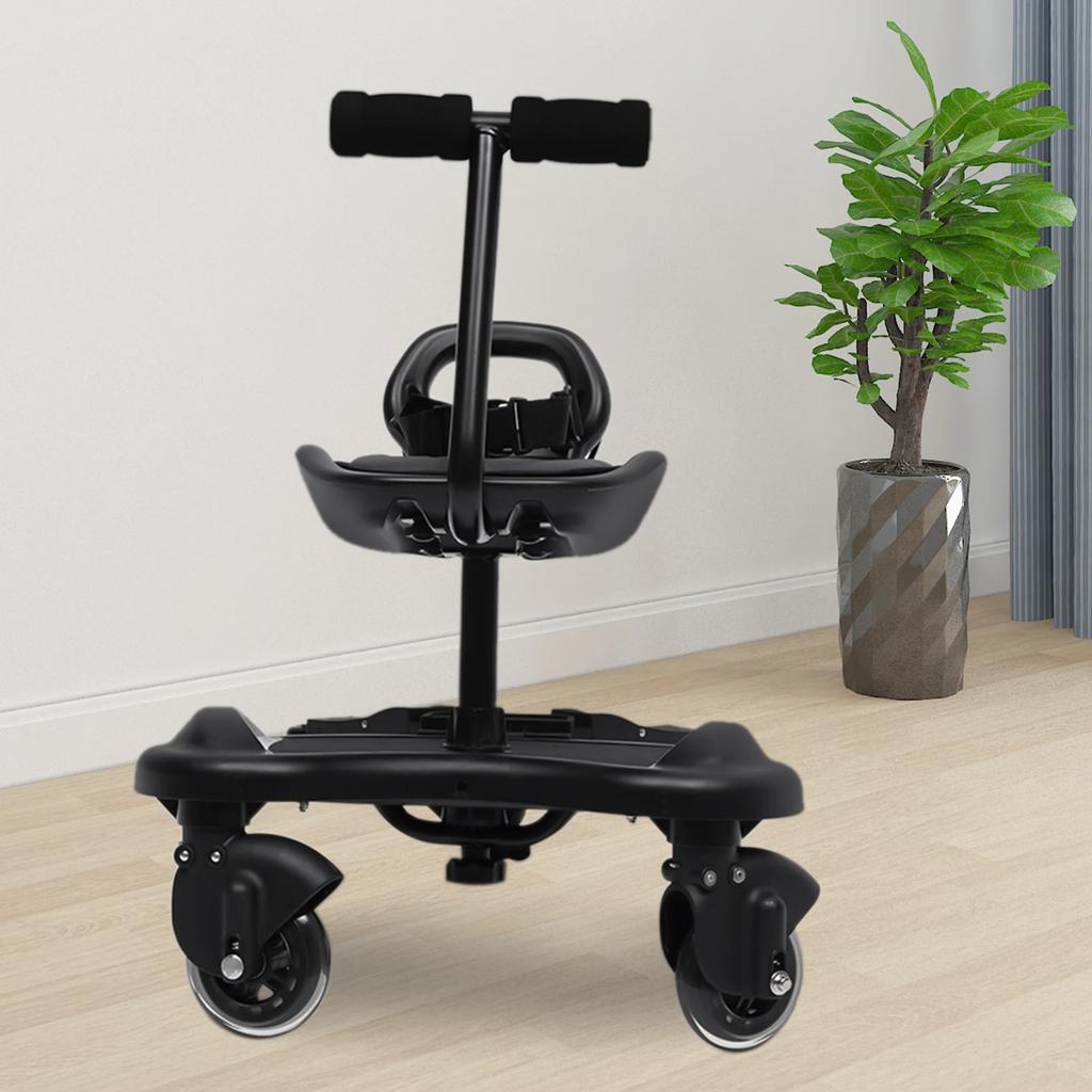 Universal 2-in-1 Stroller Board,Child Rider Stroller Attachment with Detachable Seat Standing Board, Holds Children Up To 44lbs