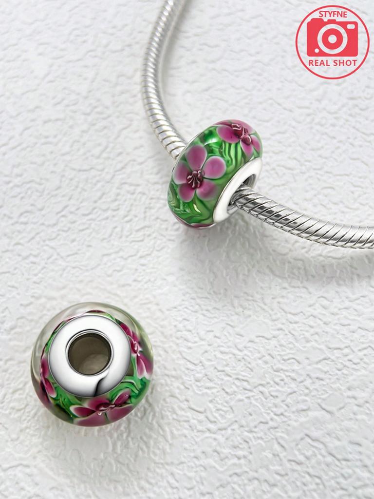 Charm Bead Charms Plata Butterfly Flower Bead Charms Charm copper Plated Compatible With Charm Bead Charms copper Authentic Bracelets for Jewellery Ma