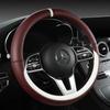 New Car Steering Wheel Cover All Year Round Neutral Fashion Color Contrast Non Slip Abrasion Resistant Napa Leather Car Steering Wheel Cover