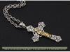 S925 Sterling Silver Virgin Mary Cross Necklace Pendant - Unisex Korean Fashion Thai Silver