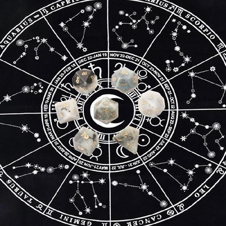 Natural Gemstone Dice Multifaceted Various Shape Polyhedral Digital Game Dice