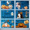 Neuer Halloween Statischer Sticker Cartoon Niedlich Kürbis Fledermaus Schaufenster Glastür Ruhig