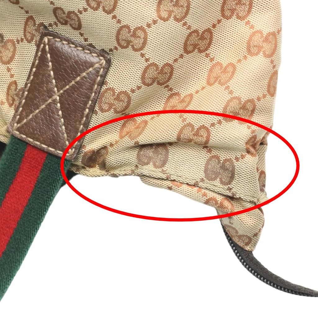 Gucci Sherry Line GG Canvas Handbag Tote Bag Beige Women 131228 Used