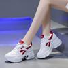 Inner Heightening Shoes Muffin Sole Sneakers New Lace-up Thick-soled Leather Surface White Shoes Heightening Fashion Casual Shoes