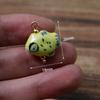 2Pcs Painted Handmade Ceramic Pendants Stainless Steel Eye Pin Tulip/Animal Charms for DIY Necklace Earrings Jewelry Accessories