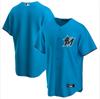 Cardigan con Maglia Vuota da Uomo Miami Marlins Completamente Ricamato Uniforme da Baseball