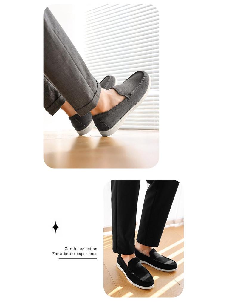 2025 Men's Summer Korean Style Casual Canvas Loafers - Soft Sole for Youth