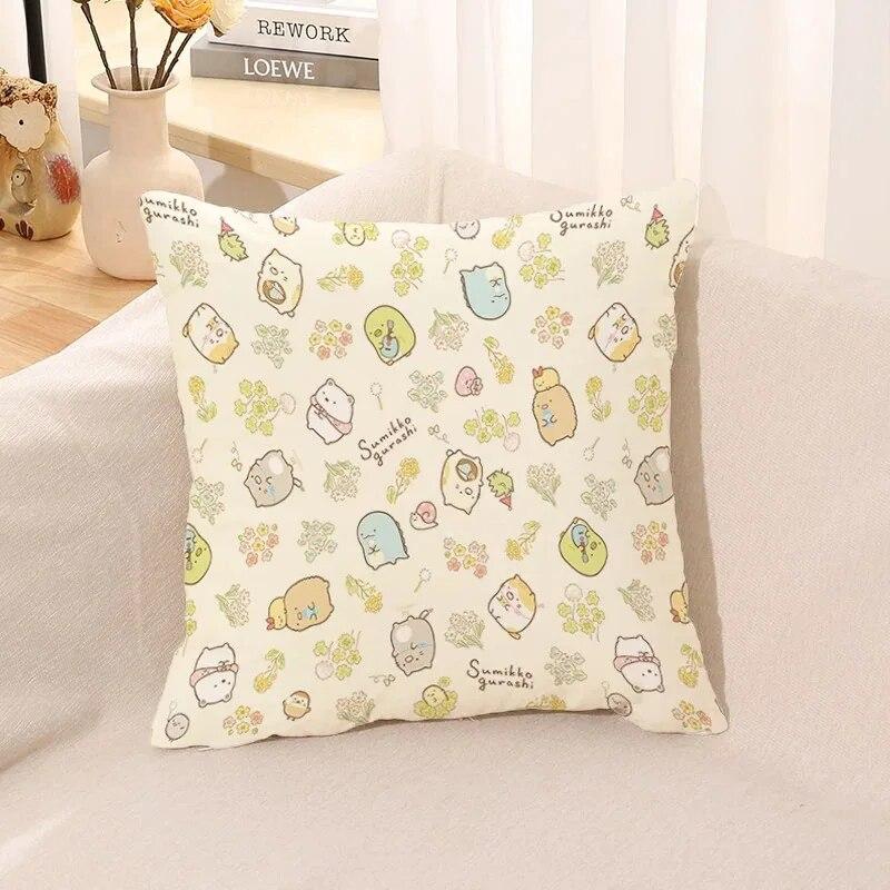 45x45cm cute cartoon print pillow case living room sofa office cushion cover home decoration children's gift