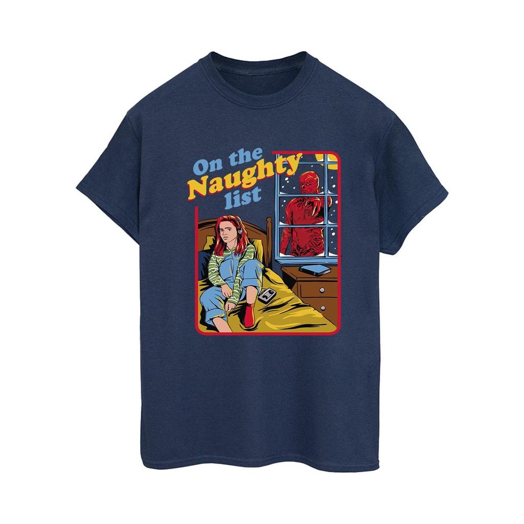 Netflix Womens/Ladies Stranger Things Naughty List Cotton Boyfriend T-Shirt