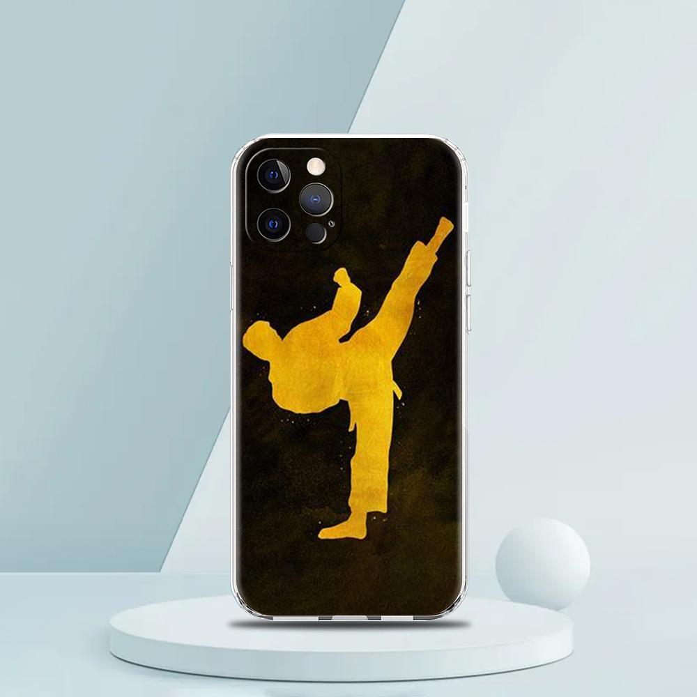 Kung Fu Taekwondo Karate Phone Case for iPhone 16 15 14 13 12 Pro Max Cover Transparent for iPhone 11 Pro Max 7 8 Plus XS XR Bag