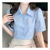 Navava Romantic Flower Embroidery Half Sleeve Shirt Nb2098