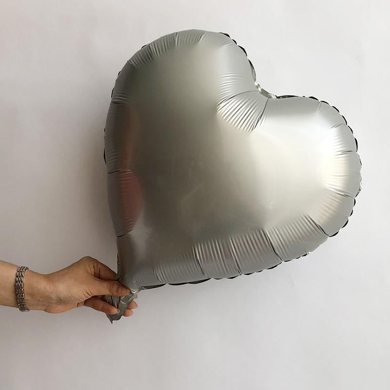 Individuelle Hochzeitsdekoration 18 Zoll Folienballon Helium Geburtstagsparty Aluminiumfolie Einfarbiger Herzförmiger Ballon