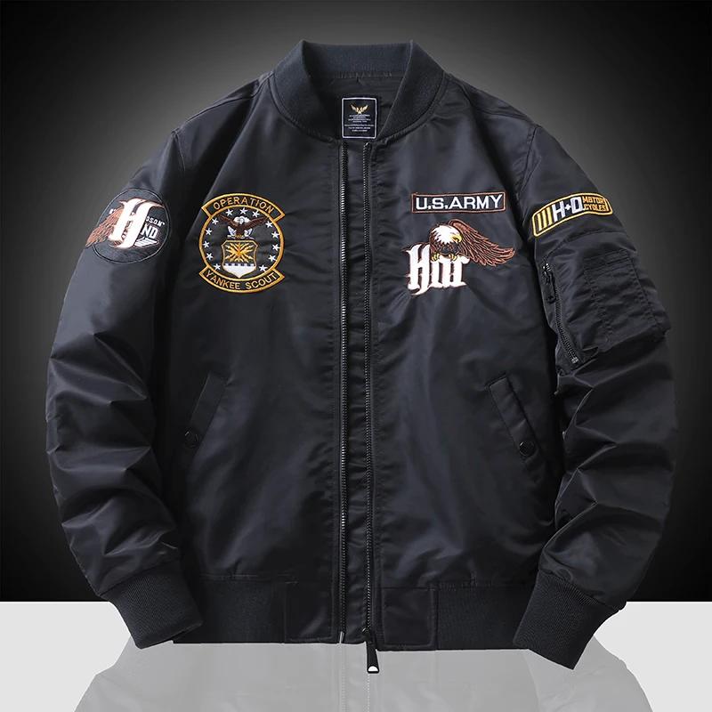 Baseball Uniform Casual Tactical Jackets Flight Embroidered Heavy Industry Flight Jacket Men's Workwear Spring Autumn Pilot Coat