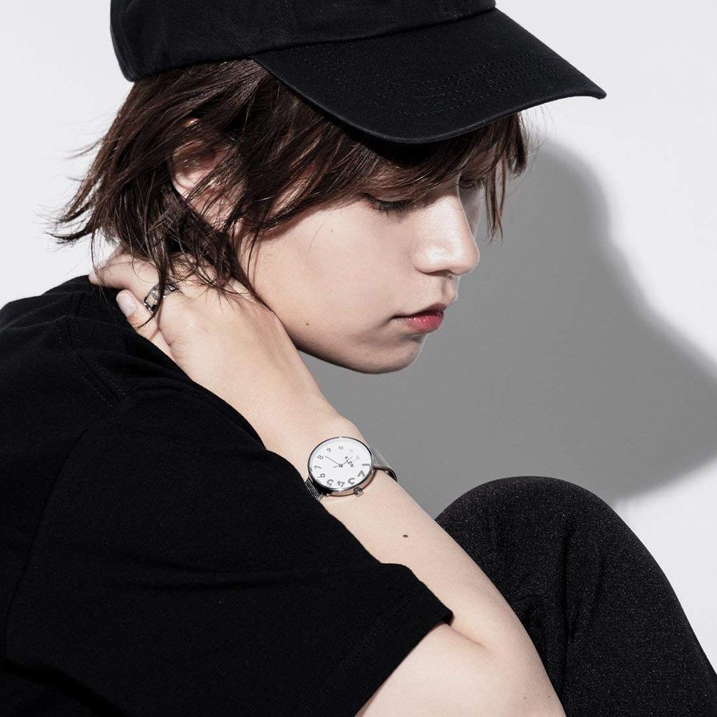 Simple Silver Stylish Brand Arm Watch KLON EDDY TIME 33mm Women's Men's -SILVER MESH- Ver.SILVER