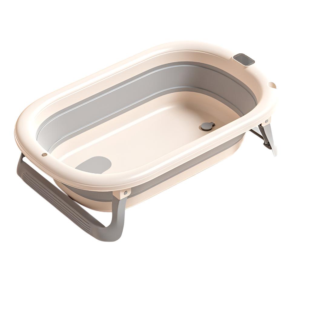 Household intelligent constant temperature large capacity baby folding bathtub children can sit and