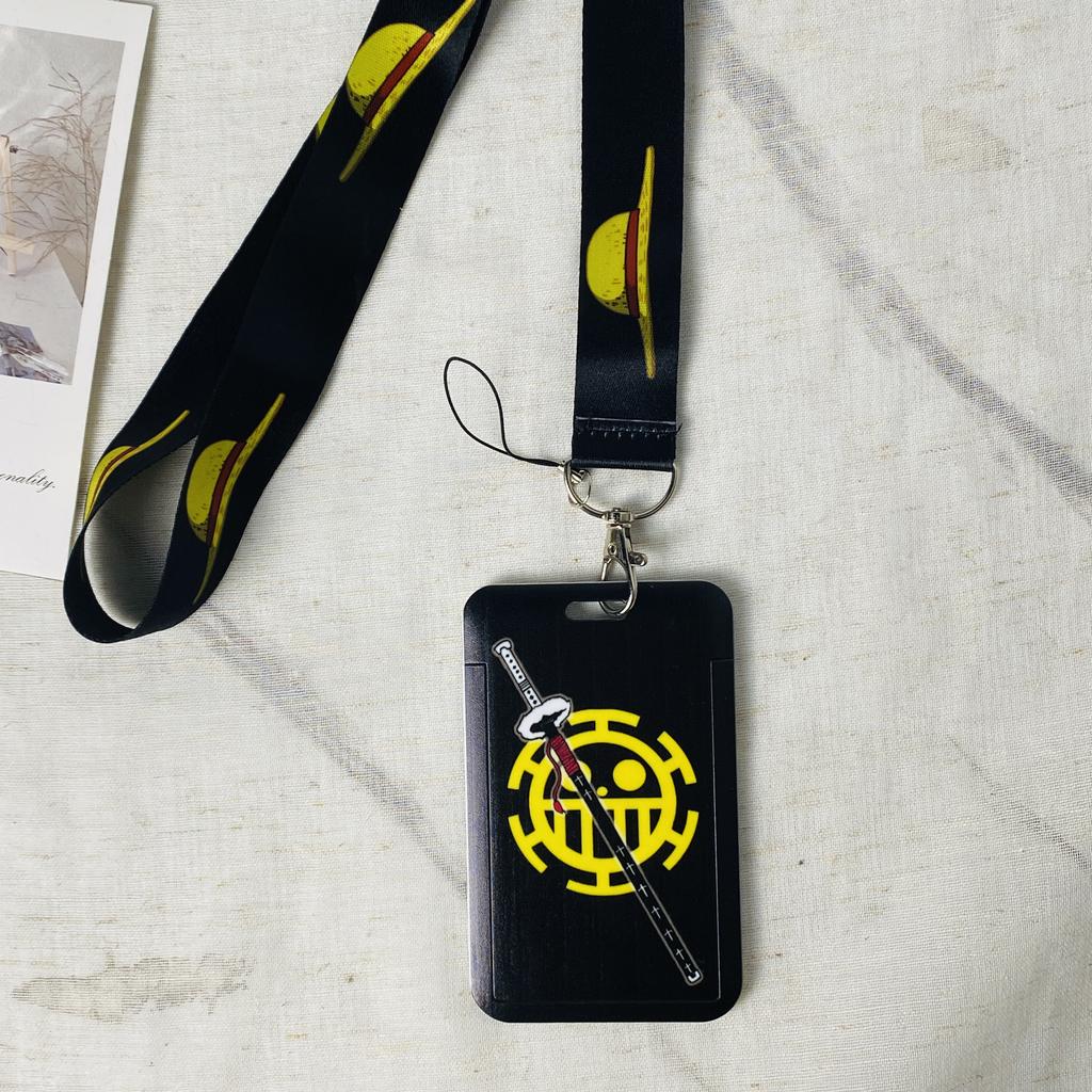 Porta badge portachiavi cartoni animati anime Laccetto da collo per tesserino Portacarte di credito anime Portachiavi Cinghie