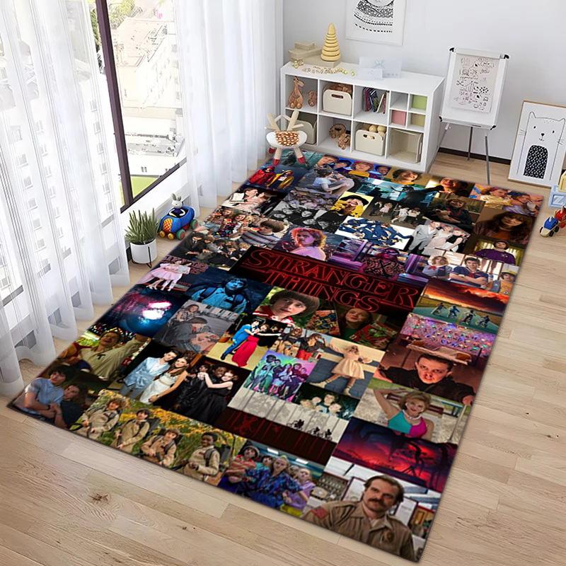 Halloween Horror Horror Theme Stranger Things Carpet Home Living Room Decoration Table and Chairs Anti Slip Door Mat Outdoor Picnic Mat Carpet A21