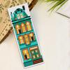 11CT Stamped Double-Sided Bookshelf Crossstitch Bookmark Art Projects 18x6cm Needlework Embroidery Craft Kit for Book Lovers