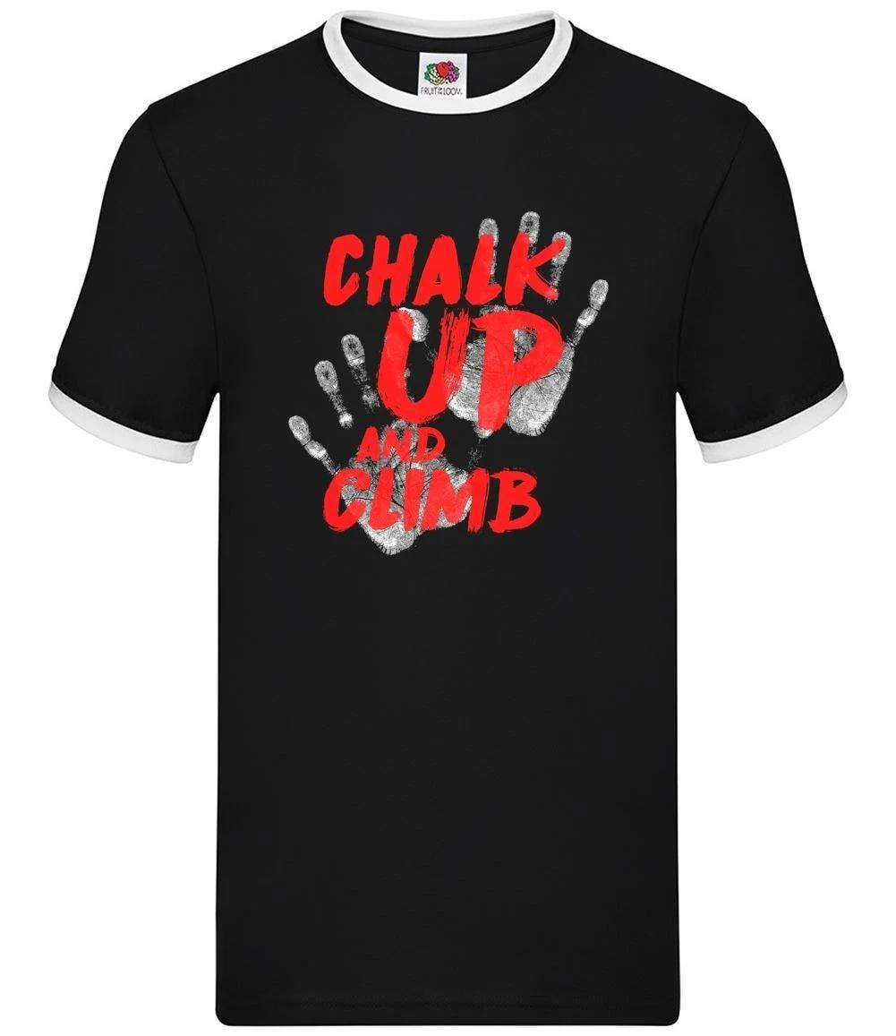 Chalk Up And Climb - Mens Ringer - Climbing Rock Mountain Indoor Equipment XXXXL